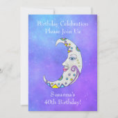 Zauberhafte Crescent Moon Face Color Markierungen  Einladung (Vorderseite)