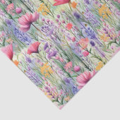 Zauberhafte Daisy Wildblume Blumenmuster Seidenpapier (Detail)