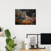 Zauberhafte Dschungelkuppe - Magischer Wasserfarbe Poster (Heimbüro)