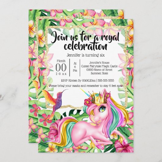 Zauberhafte eindrucksvolle, tropische Waldinsel Einladung (Vorne/Hinten)