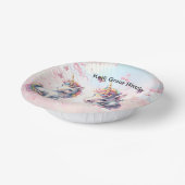 Zauberhafte Einhorn-Babydusche Papiertücher Pappteller (Gewinkelt)