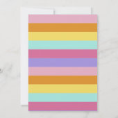 Zauberhafte Einhorn-, Sterne- und Regenbogen-Gebur Einladung (Rückseite)