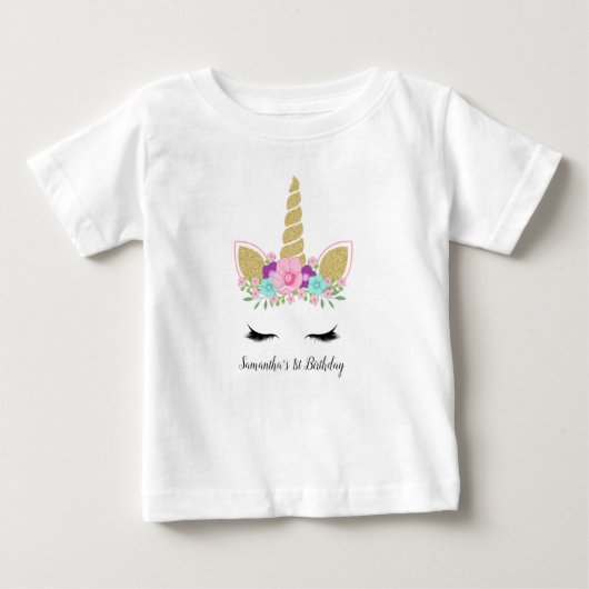 Zauberhafte Einhornblüte ErstgeburtenOutfit Baby T-shirt (Vorderseite)