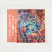 Zauberhafte Einhorngeburtstage Wandteppich (Vorderseite (Horizontal))