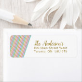 Zauberhafte Einhornstreifen-Rücksendeadressen-Aufk (Insitu)