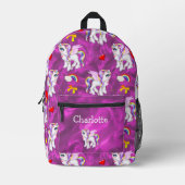 Zauberhafte Einhornträume Rosa Bedruckter Rucksack (Vorderseite)