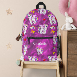 Zauberhafte Einhornträume Rosa Bedruckter Rucksack