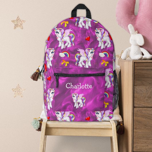 Zauberhafte Einhornträume Rosa Bedruckter Rucksack
