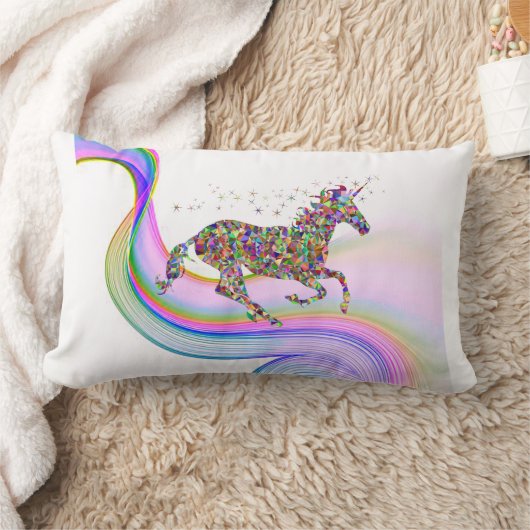 Zauberhafte Einhornwerfen Kissen mit Kindername. (Decke)