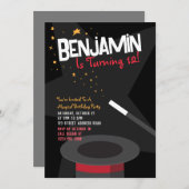 Zauberhafte Einladung zum Geburtstag - Zauberwand (Vorne/Hinten)