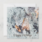 Zauberhafte Eiskristalle mit gefallenen Blätter (Vorderseite)