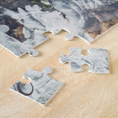 Zauberhafte Eiskristalle mit gefallenen Blätter Puzzle (Seite)