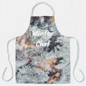 Zauberhafte Eiskristalle mit gefallenen Blätter Schürze (Vorderseite)