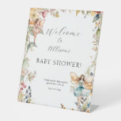 Zauberhafte Fairy Garden Fall Blumendusche Sockelschild (Vorderseite)