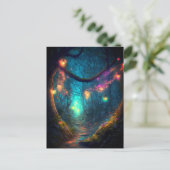 Zauberhafte Fantasy Fairy Lights Postkarte (Stehend Vorderseite)