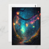 Zauberhafte Fantasy Fairy Lights Postkarte (Vorne/Hinten)