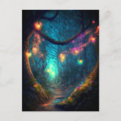 Zauberhafte Fantasy Fairy Lights Postkarte (Vorderseite)