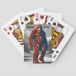 Zauberhafte farbenfrohe Bigfoot Zitat Black & Whit Spielkarten