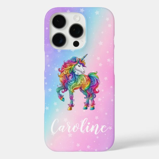 Zauberhafte farbenfrohe Einhorn Case-Mate iPhone Hülle (Rückseite)
