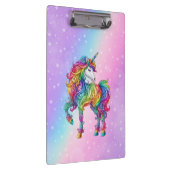 Zauberhafte farbenfrohe Einhorn Klemmbrett (Rechts)