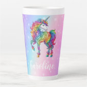 Zauberhafte farbenfrohe Einhorn Milchtasse (Vorderseite)