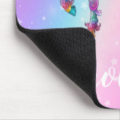 Zauberhafte farbenfrohe Einhorn Mousepad (Ecke)