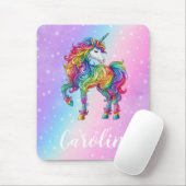 Zauberhafte farbenfrohe Einhorn Mousepad (Mit Mouse)