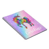 Zauberhafte farbenfrohe Einhorn Notizblock (Rechte Seite)