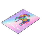Zauberhafte farbenfrohe Einhorn Notizblock (Linke Seite)