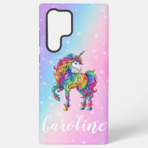 Zauberhafte farbenfrohe Einhorn Samsung Galaxy Hülle