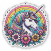 Zauberhafte Farbenspiel und Regenbogen Aufkleber (Vorderseite)