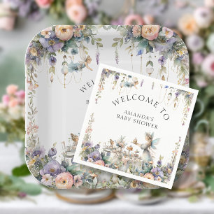 Zauberhafte Fee Tea Party Blumenbaby Girl Dusche Serviette