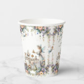 Zauberhafte Fee Tea Party Blumenmädchen Kinderdusc Pappbecher (Vorderseite)