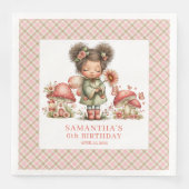 Zauberhafte Feen-Garten-Geburtstagsfeier Serviette (Vorderseite)