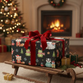 Zauberhafte Feiertags-Geschenkverpackung Geschenkpapier