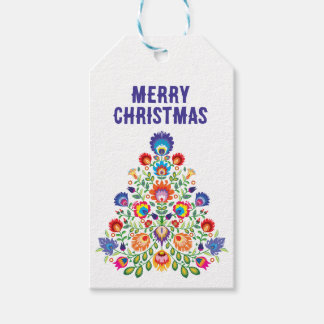 Zauberhafte Florals: Ein Yuletide-Tapisserie der F Geschenkanhänger