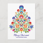 Zauberhafte Florals: Ein Yuletide-Tapisserie der F Postkarte (Vorderseite)