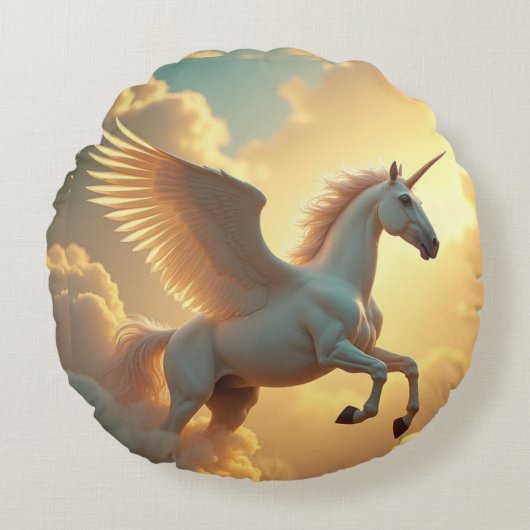 Zauberhafte Flügeldrachenmarkenname Rundes Kissen (Vorderseite)