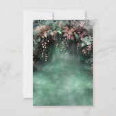 Zauberhafte Forest Greenery Arch Magical Baby Show Dankeskarte (Rückseite)