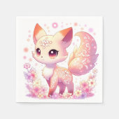 Zauberhafte Fox Babydusche Serviette (Vorderseite)