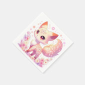 Zauberhafte Fox Babydusche Serviette (Ecke)