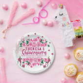 Zauberhafte Gartenmädchen - Lámpara rosa Pappteller (Party)