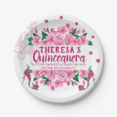 Zauberhafte Gartenmädchen - Lámpara rosa Pappteller (Vorderseite)