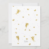 Zauberhafte Gartenmühle, rosa, violette Blumen Einladung (Rückseite)