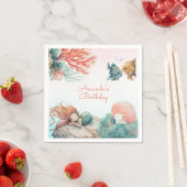 Zauberhafte Geburtstagsparty unter dem Meereswasse Serviette (Beispiel)