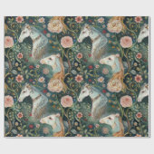 Zauberhafte, gestrichene Pferde Geschenkpapier (Flach)