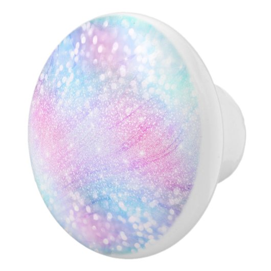 Zauberhafte Glitzer Glitzern rosa Design Keramikknauf (Rechts)