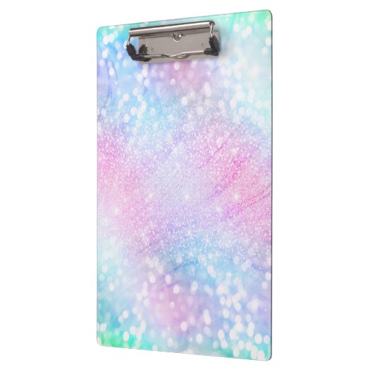 Zauberhafte Glitzer Glitzern rosa Design Klemmbrett (Links)