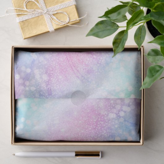 Zauberhafte Glitzer Glitzern rosa Design Seidenpapier (Geschenk)