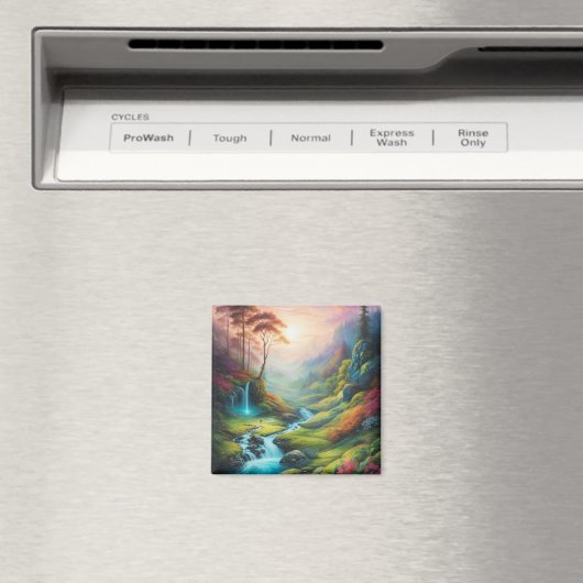 Zauberhafte, glühende Waldlandschaft Magnet (In Situ (Geschirrspüler))